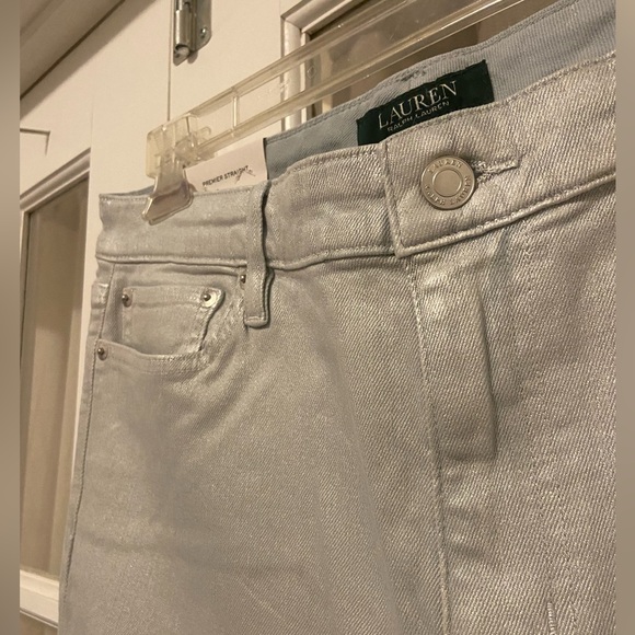 Ralph Lauren metallic coated jeans NWT - Picture 3 of 7